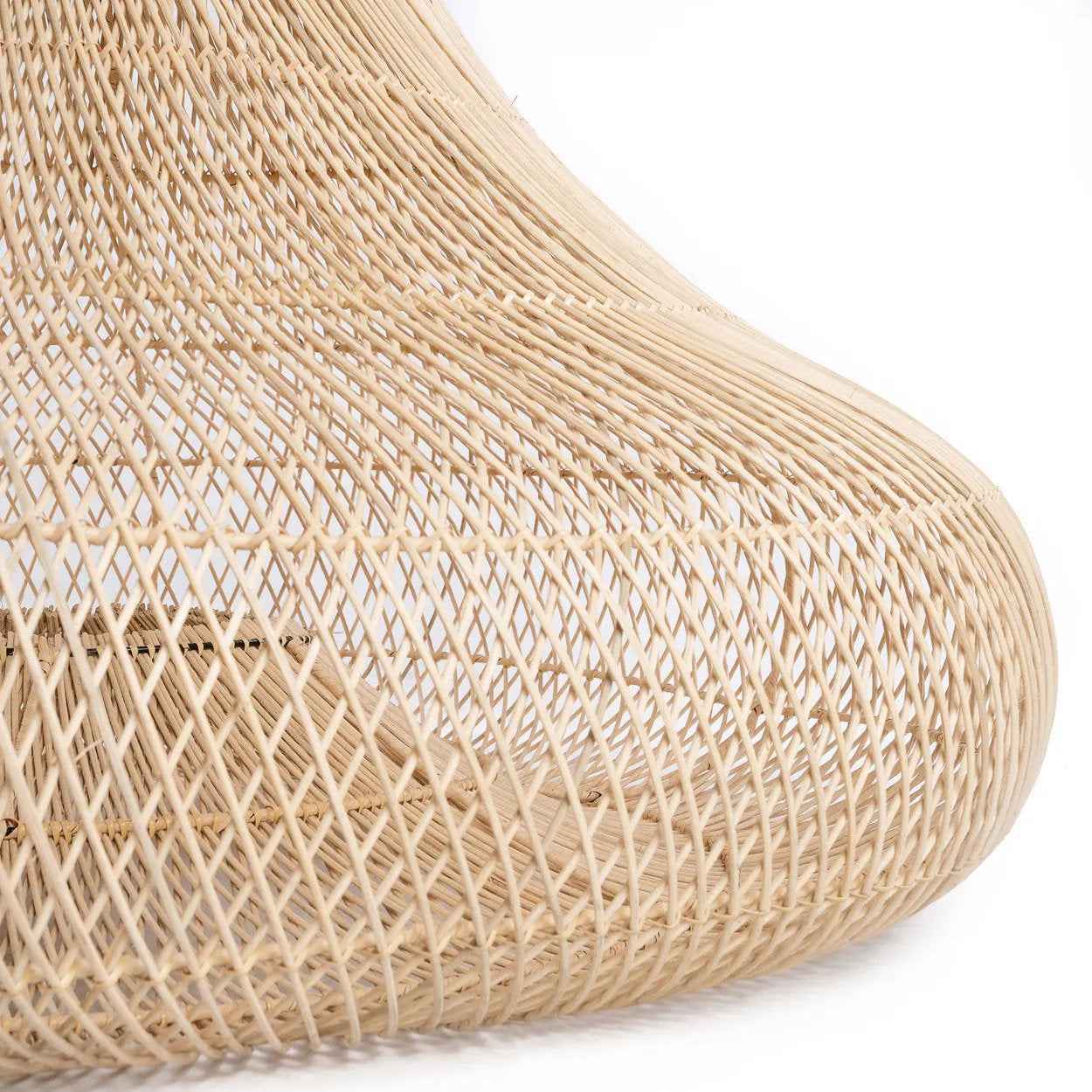 Bambua Shala L lampadario rattan naturale grande