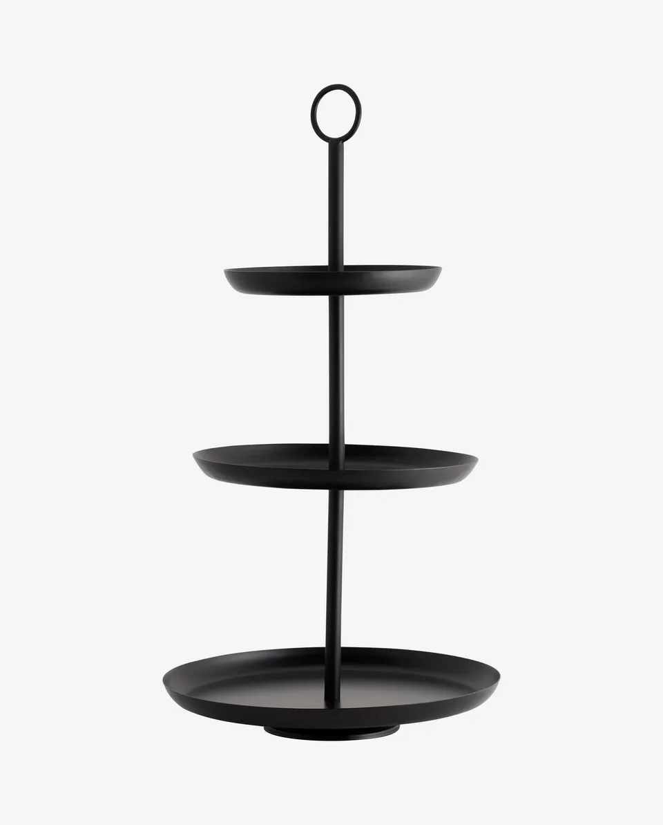 Bambua Assam Etagere L alzata metallo nero