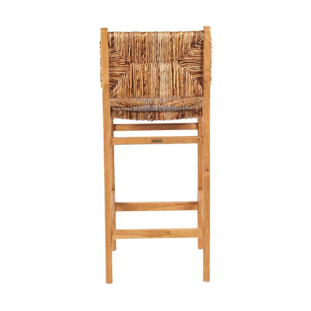 Bambua Puquta sgabello bar naturale legno teak