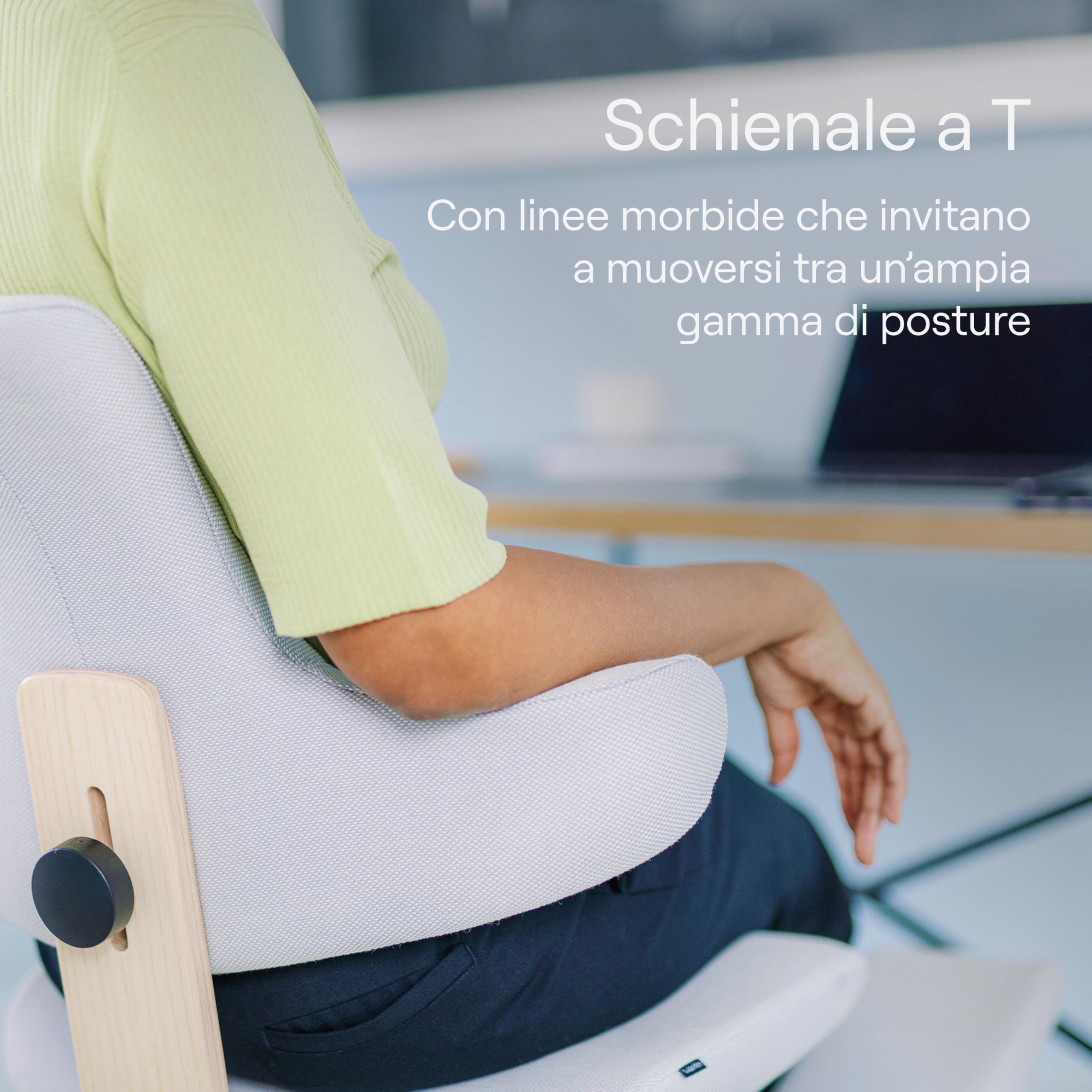 Varier Thatsit sedia ergonomica naturale/nero in faggio