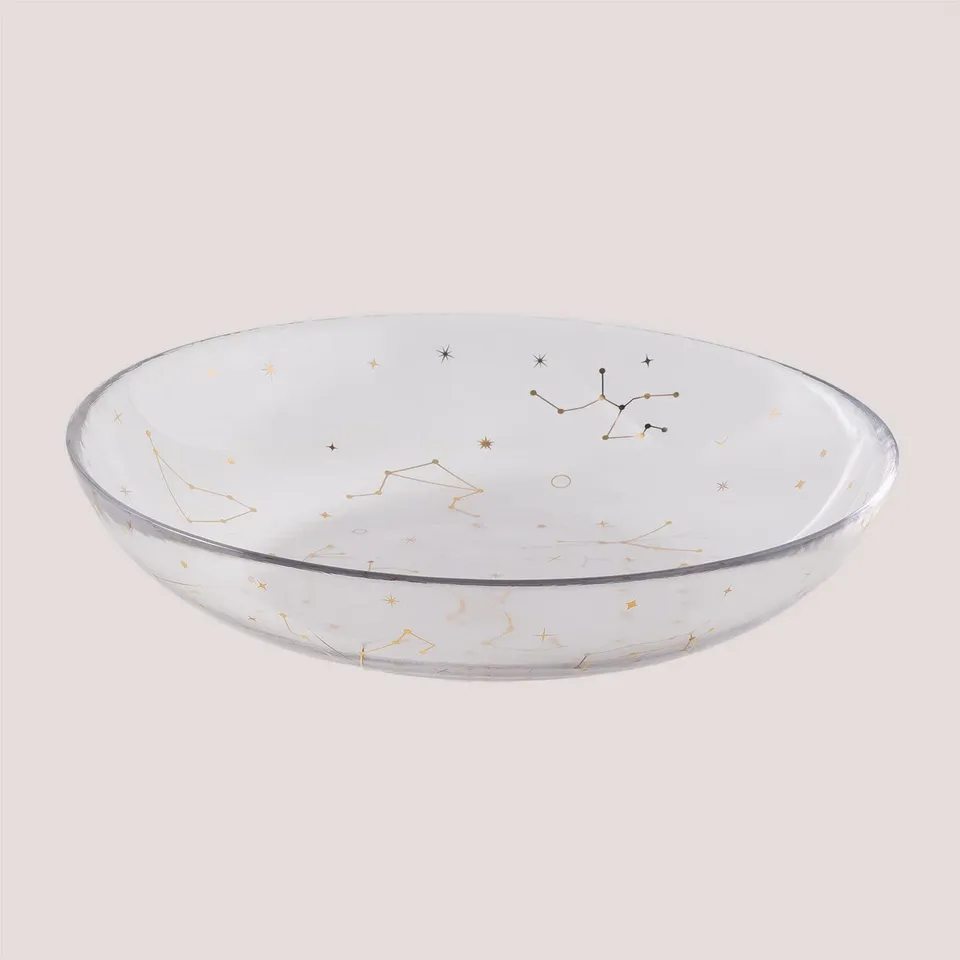 Sklum Lyra Set 4 Piatti Fondi in Vetro 21,4 cm