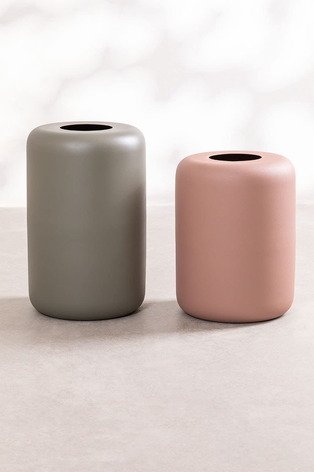 Sklum Dehli Rosa vaso in metallo geometrico