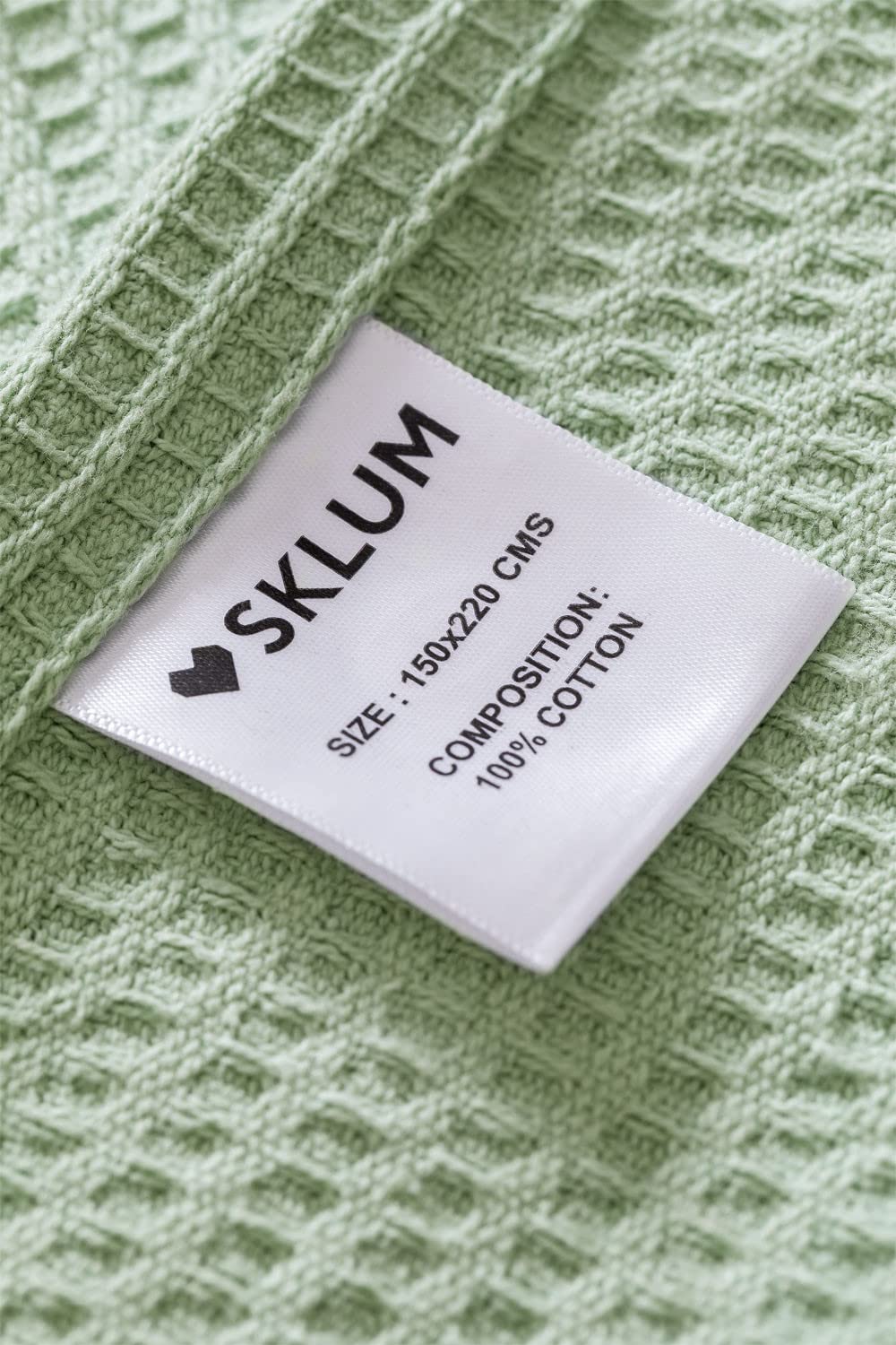 Sklum Bimba Verde Menta coperta in cotone 150x220 cm