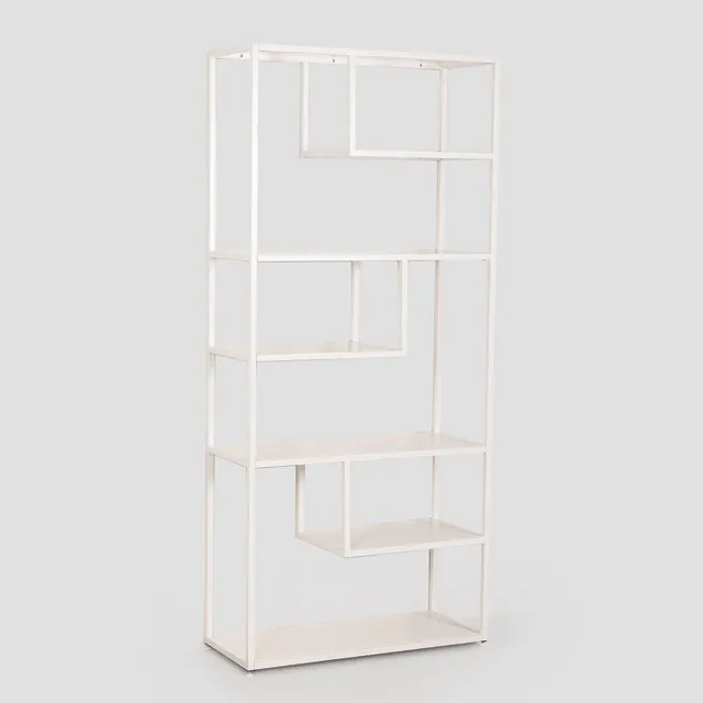 Sklum Thura libreria bianca in acciaio 190 cm
