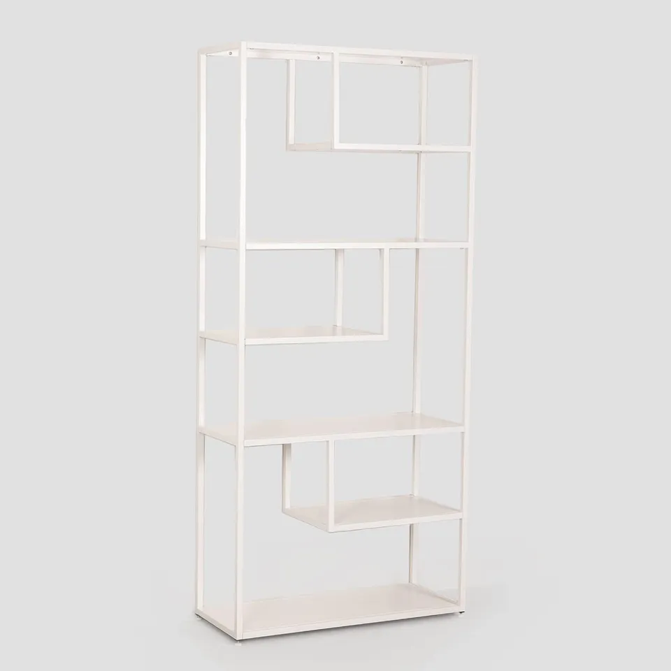 Sklum Thura libreria bianca in acciaio 190 cm