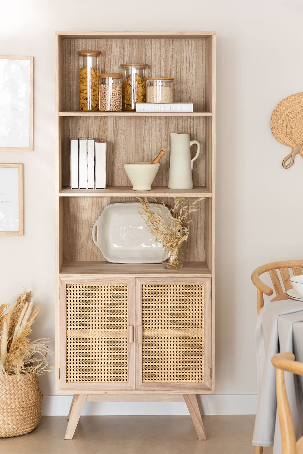 Sklum Ralik Design armadio legno naturale rattan