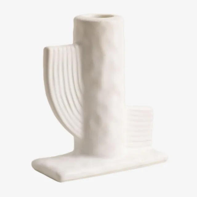 Sklum Sigurn portacandele ceramica bianco
