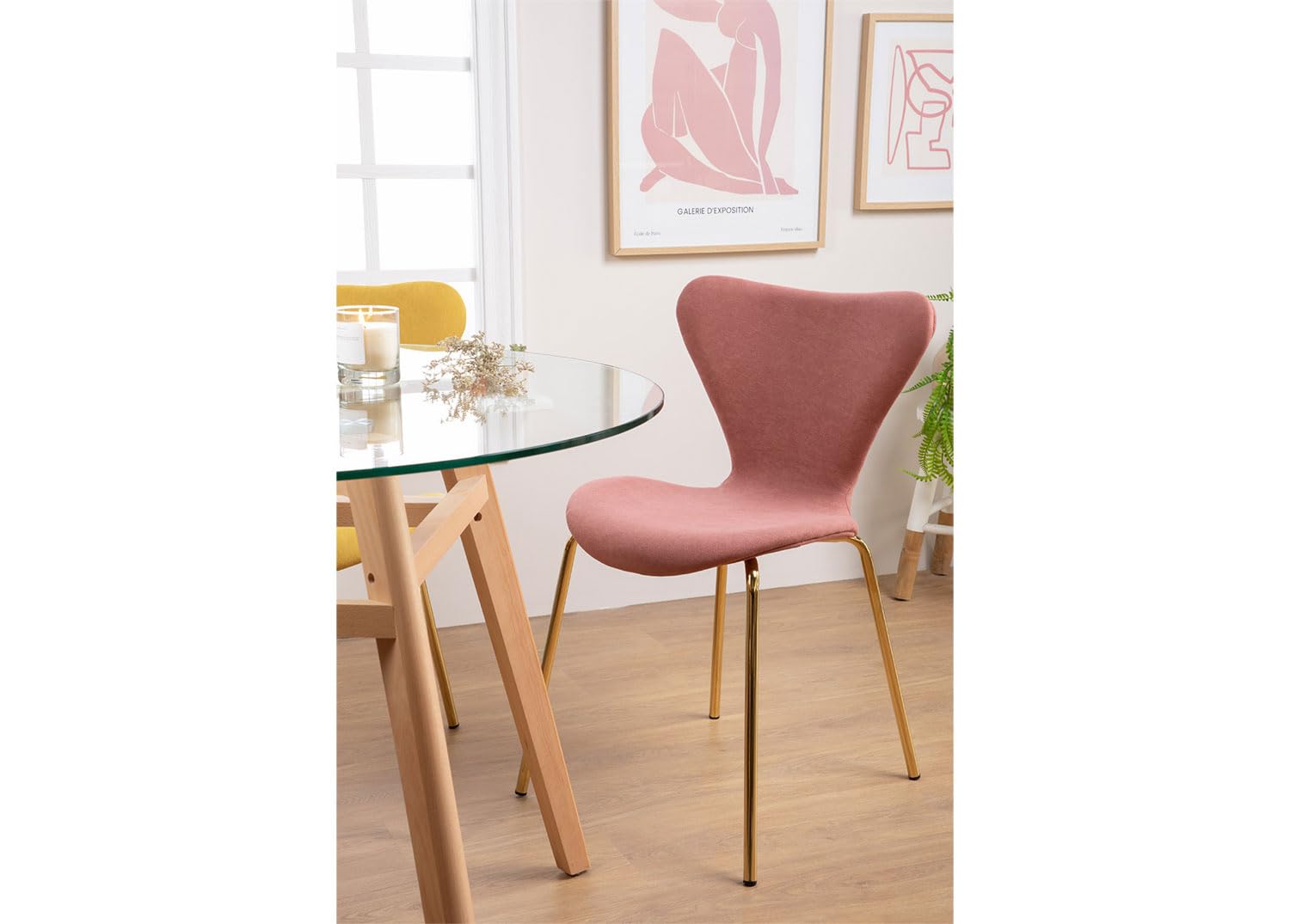 Sklum Uit sedia da pranzo impilabile terracotta