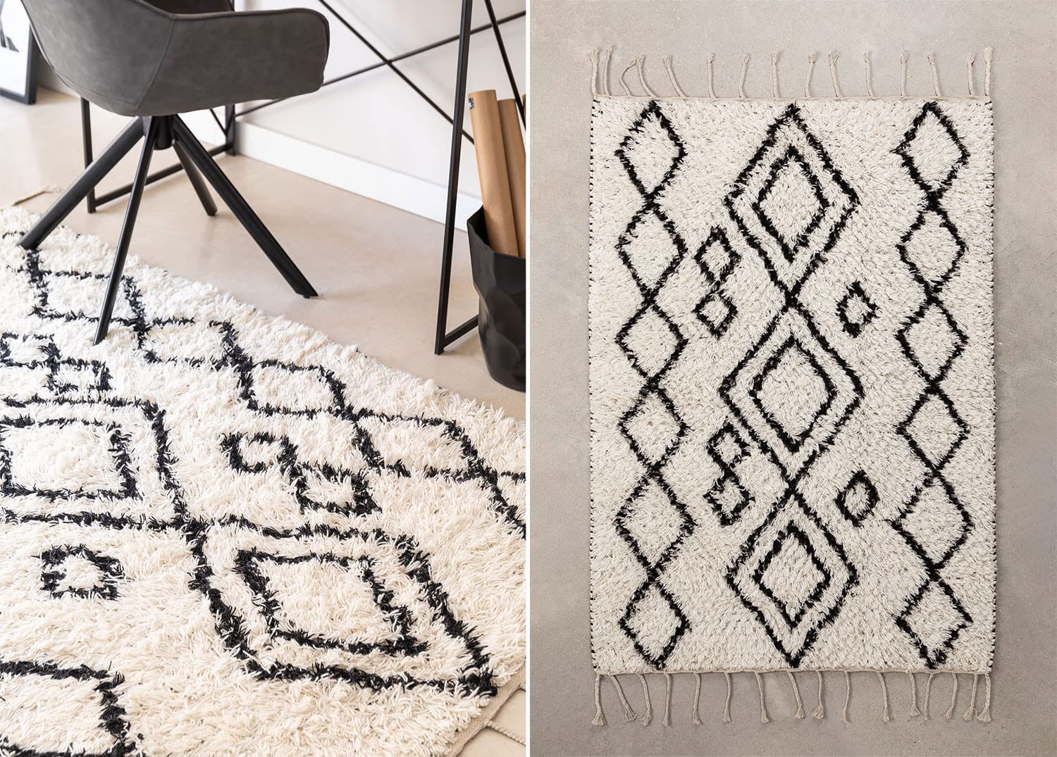 Sklum Elo tappeto lana beige crema 205x125 cm
