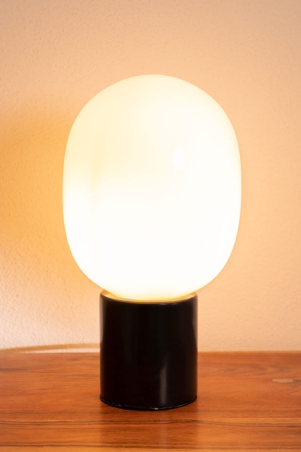 Sklum Bow lampada da tavolo vetro nero Ø15 cm