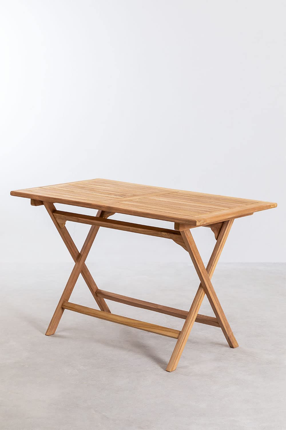 Sklum Pira Tavolo da Giardino 120x70 cm Pieghevole Teak