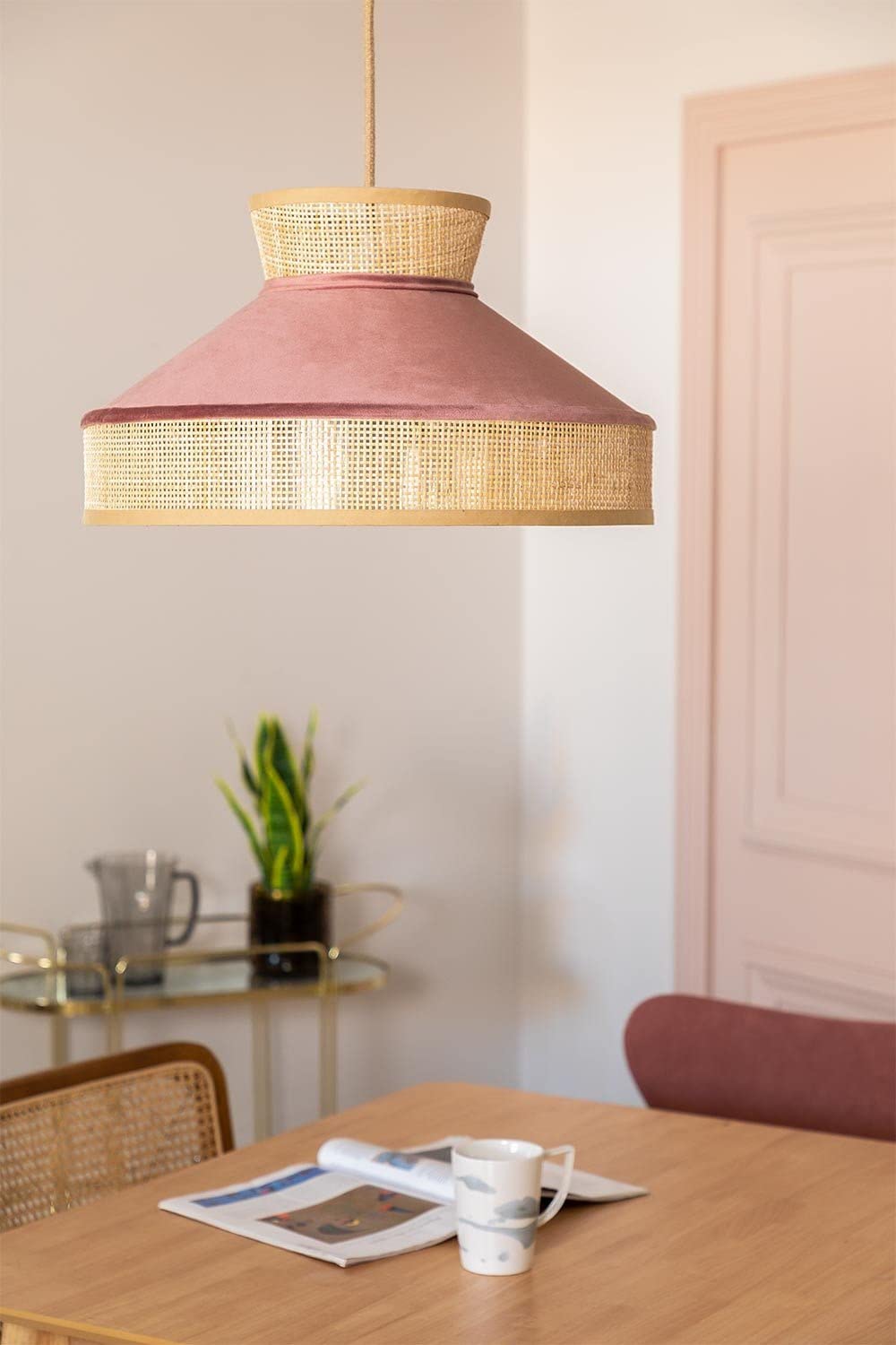 Sklum Xanti lampada soffitto velluto viola grape