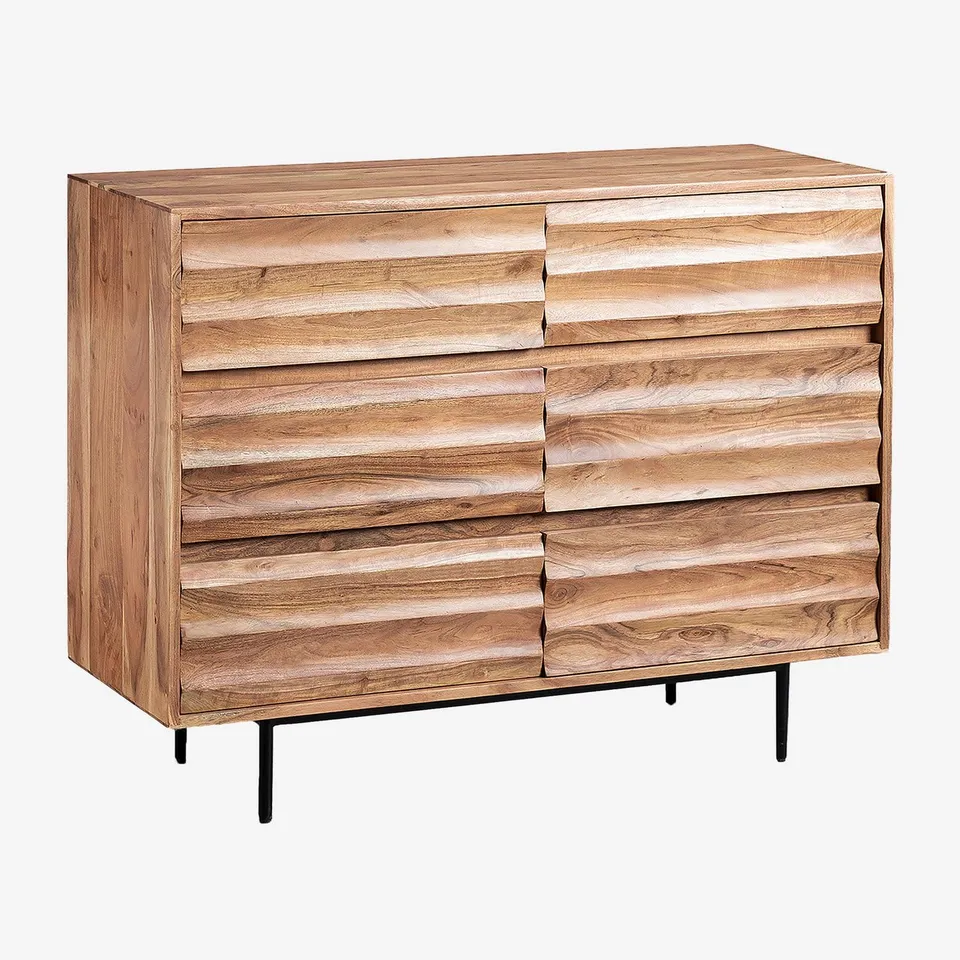 Sklum Petter Cassettiera Acacia 109,5 cm Industriale