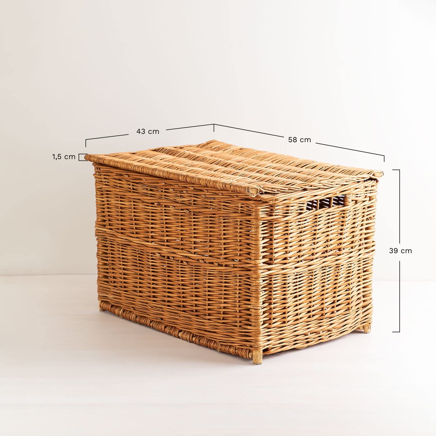 Sklum Bidar baule in vimini naturale 58 cm