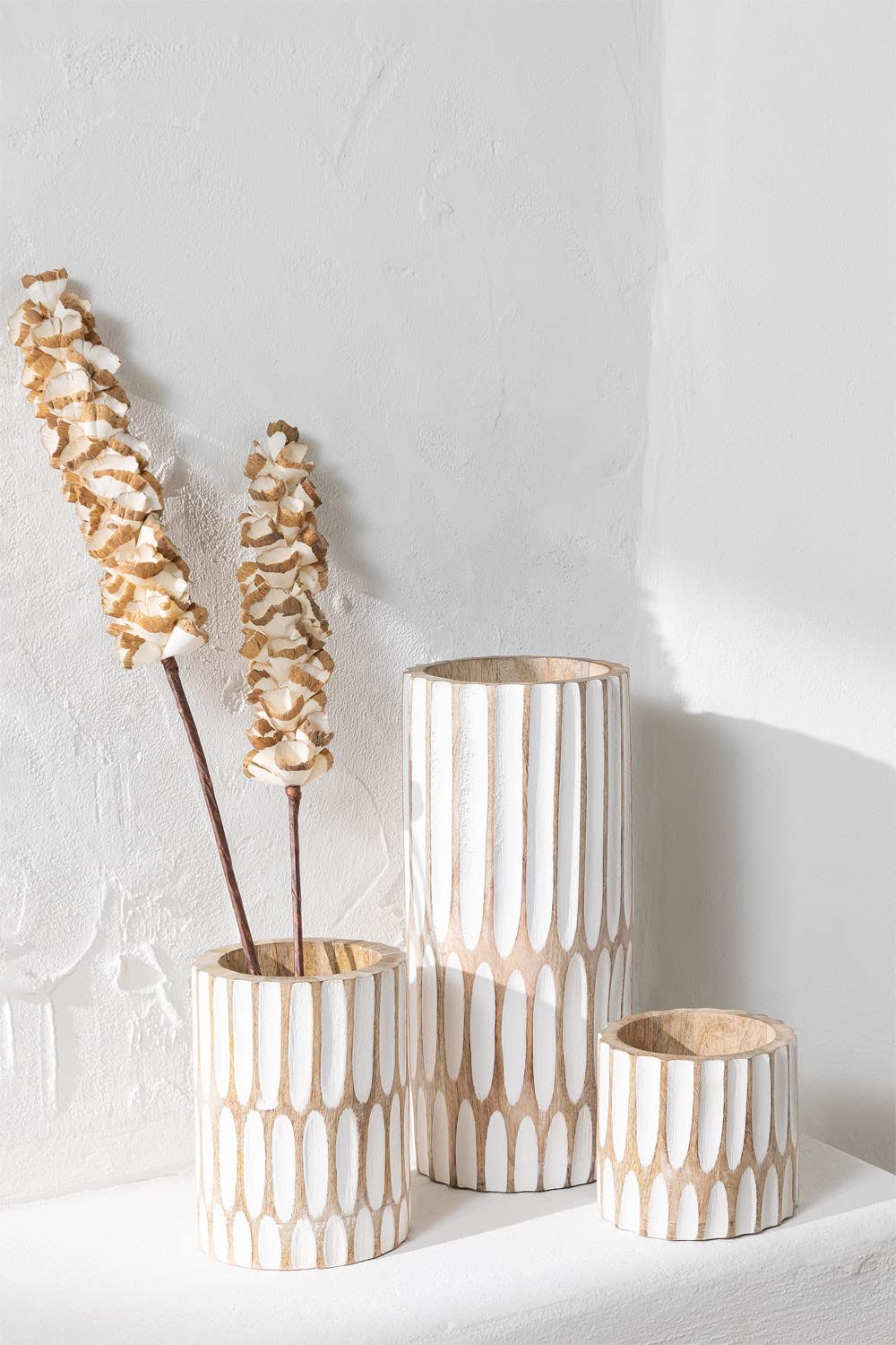 Sklum Dordon vaso in legno di mango 10-30 cm