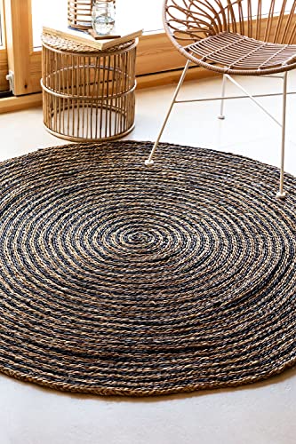 Sklum Font tappeto rotondo iuta Ø150 cm naturale