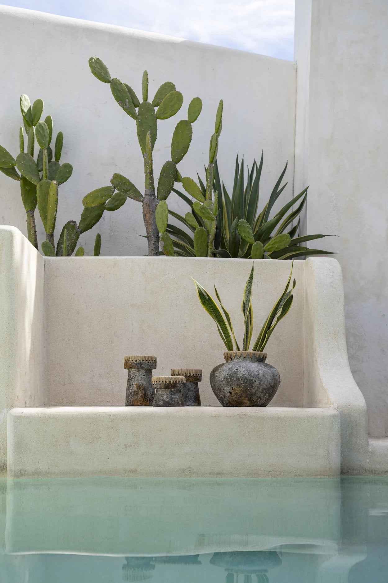 Bambua Styly Vaso Terracotta Grigio L