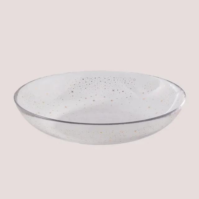 Sklum Byron Set 4 Piatti Fondi in Vetro 21,4 cm