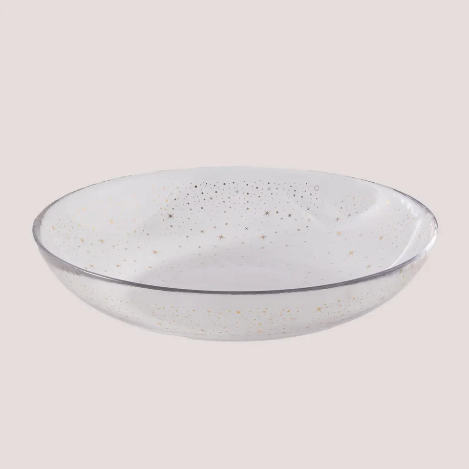 Sklum Byron Set 4 Piatti Fondi in Vetro 21,4 cm