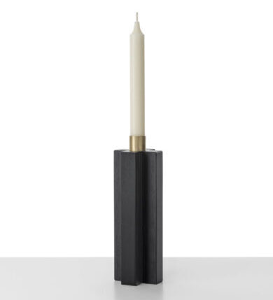 Colé Constantin II portacandele rovere nero legno