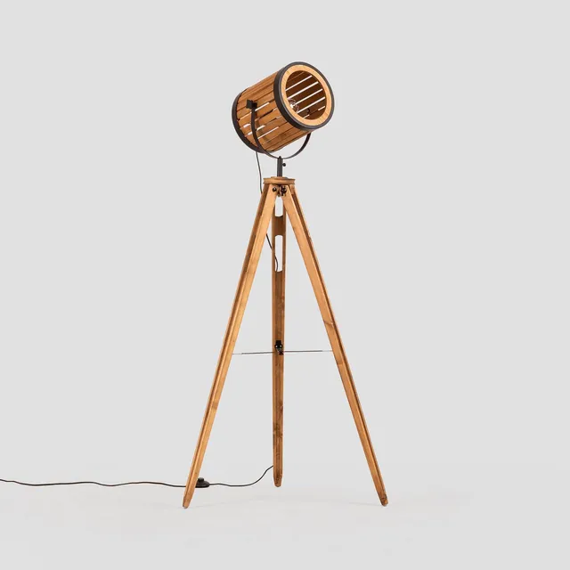 Sklum Bamb lampada da terra treppiede black natural 160 cm