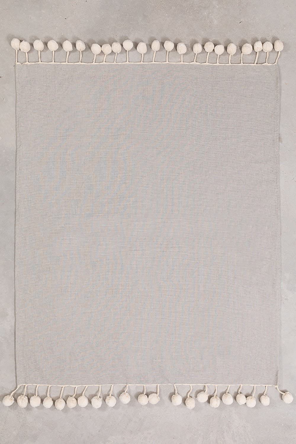 Sklum Olis plaid coperta in cotone grigio 163x122 cm