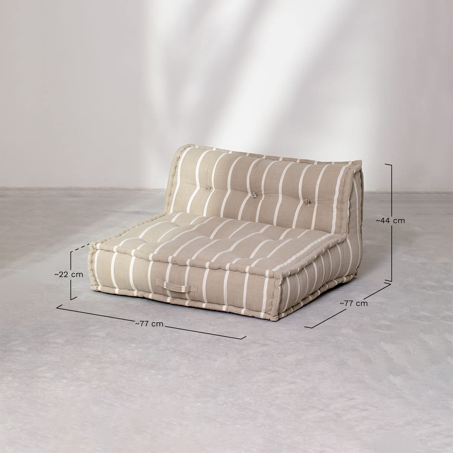 Sklum Dhel Boho Modulo Divano in Cotone Marrone Moka