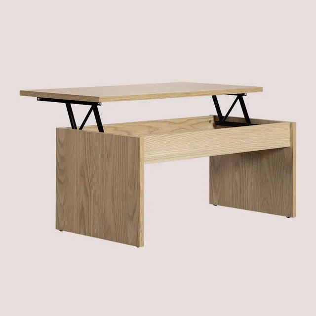 Sklum Naudaf tavolino sollevabile rovere 100 cm industriale