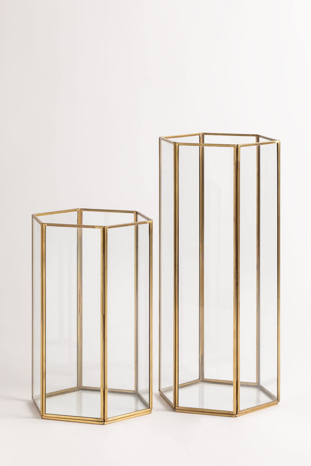 Sklum Tristan Vaso Decorativo Vetro Oro 25 cm