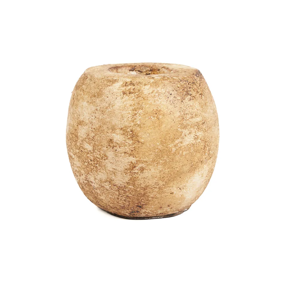 Bambua Cavestone portacandele terracotta crema