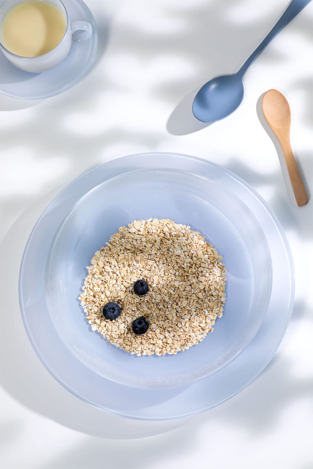 Sklum Ainara Mousse 4 piatti fondi blu lavanda vetro