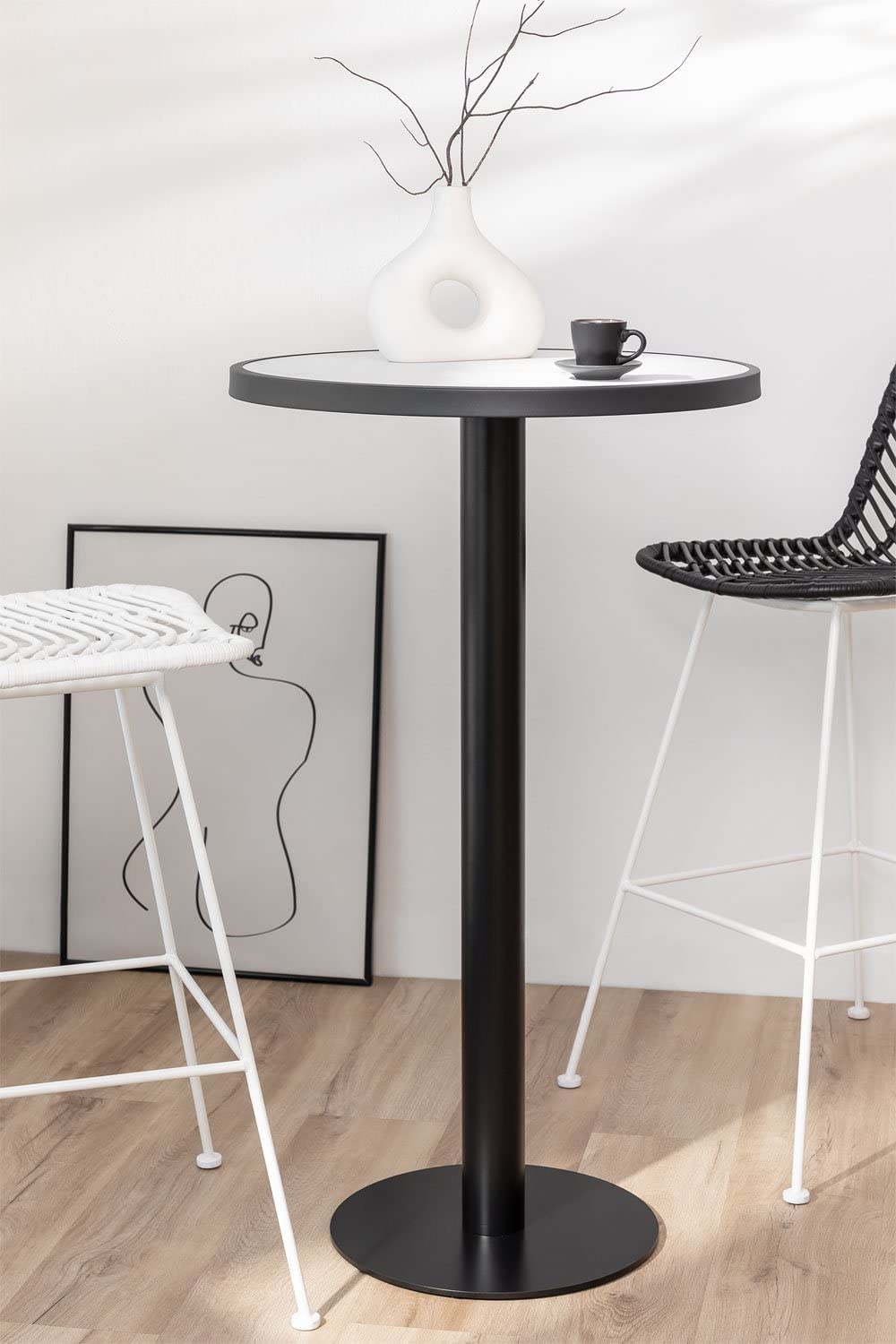 Sklum Caramel tavolo bar alto gres Ø60 cm