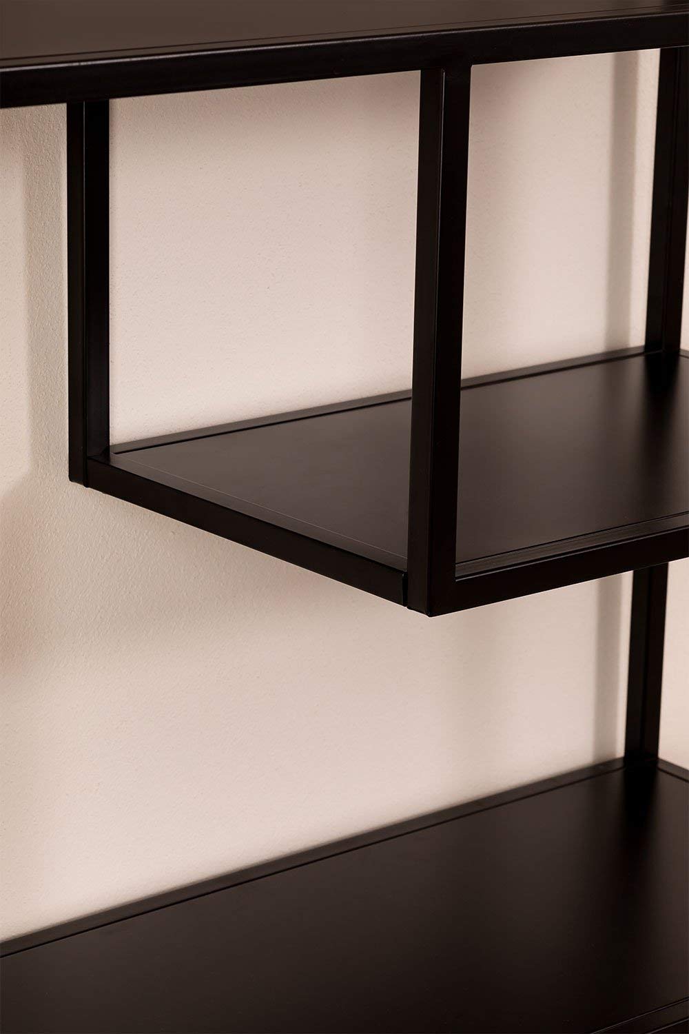 Sklum Thura libreria nera in acciaio 190 cm