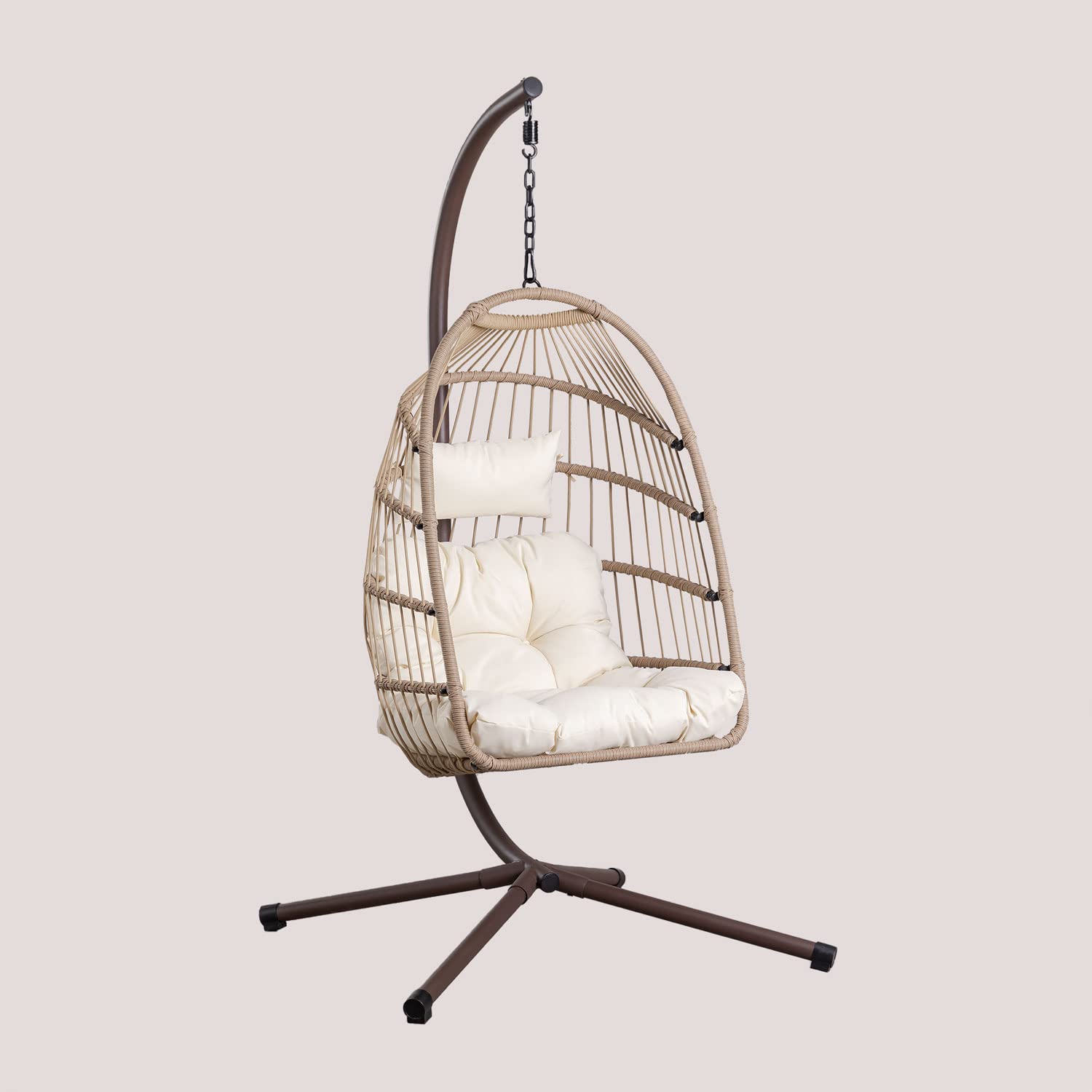 Sklum Anoop Poltrona Sospesa da Giardino con Base Rattan