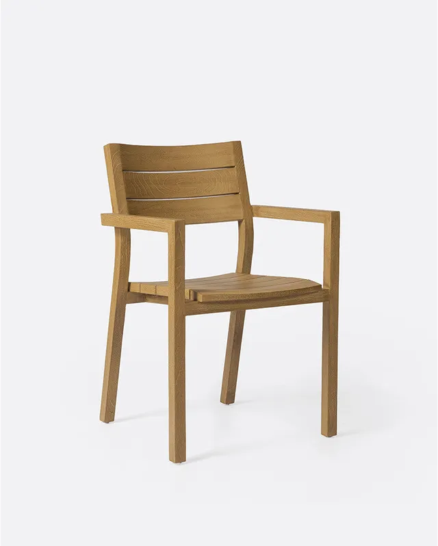Bambua Genesis sedia da esterno teak impilabile