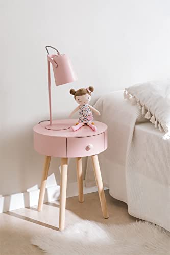 Sklum Lamba comodino legno nocciola con cassetto