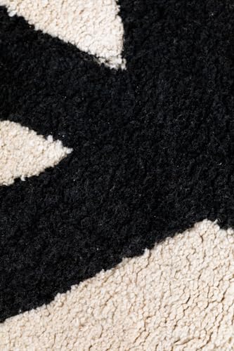 Sklum Pau tappeto rotondo in cotone Ø100 cm bianco nero
