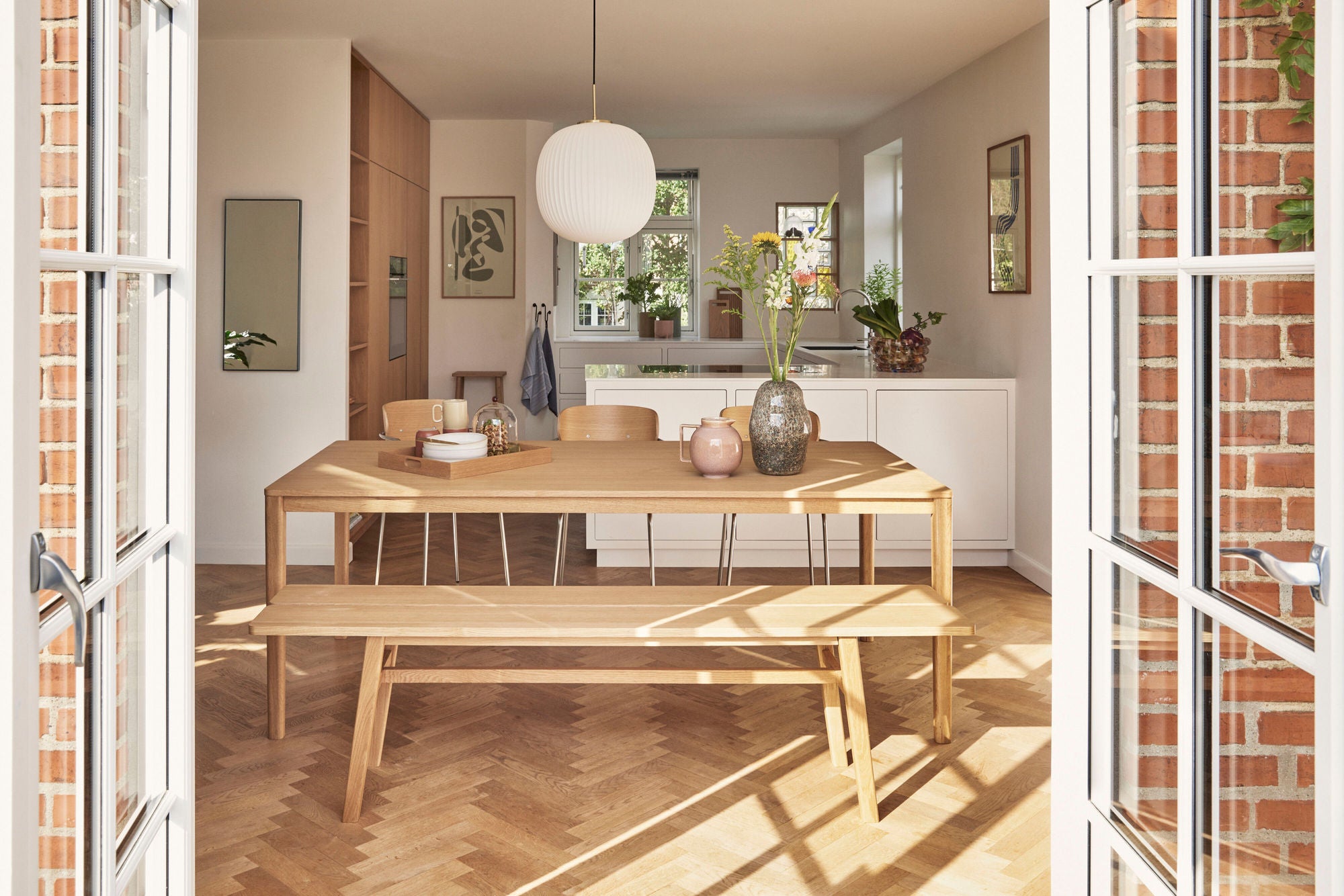Bambua Ground Bench panca rovere naturale