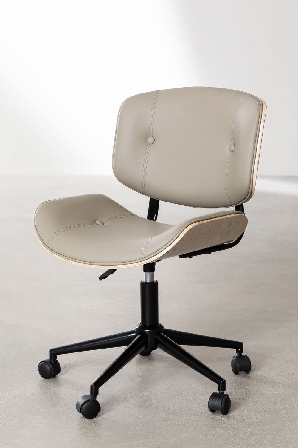 Sklum Amiel sedia ufficio similpelle grigio talpa