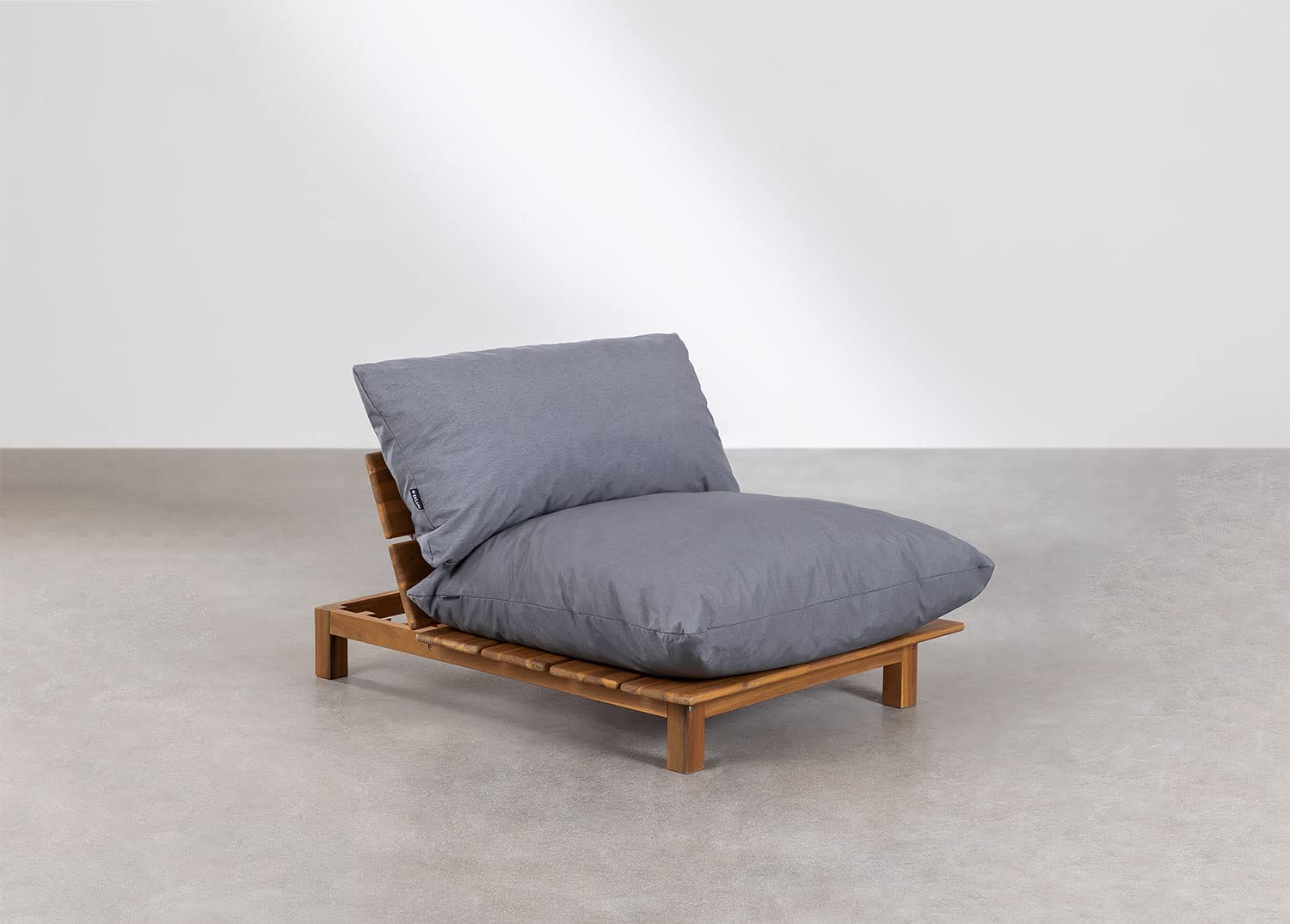 Sklum Brina set giardino modulare reclinabile 3 pezzi acacia