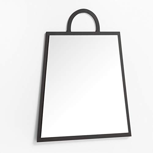 Sklum Calen specchio rettangolare MDF nero 69x59 cm