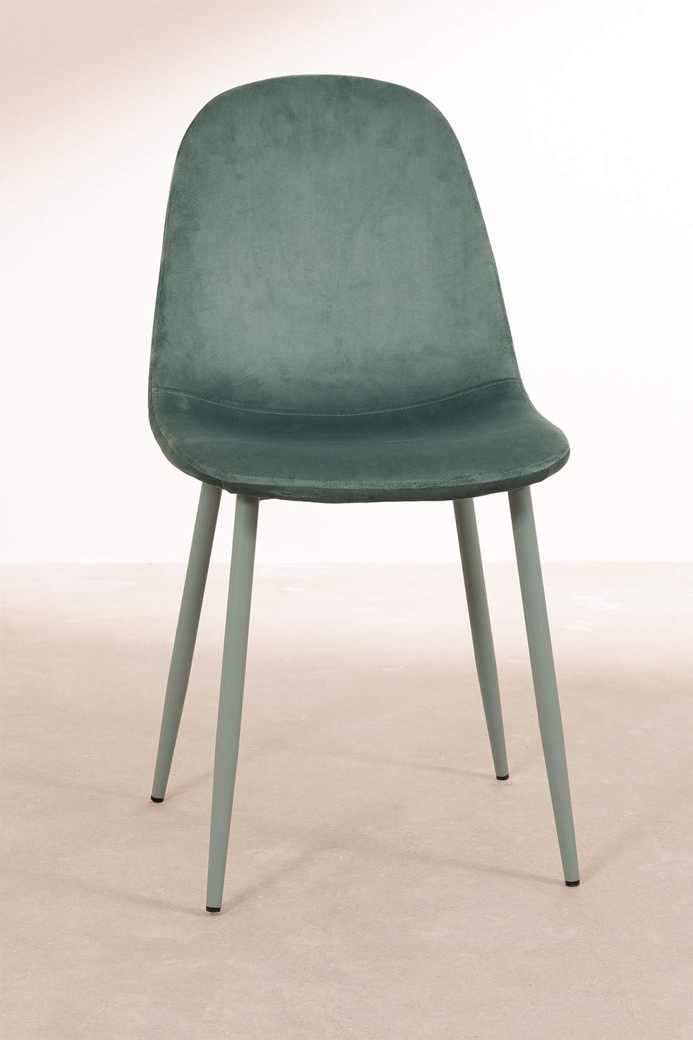 Sklum Glamm Colors sedia da pranzo in velluto verde abete