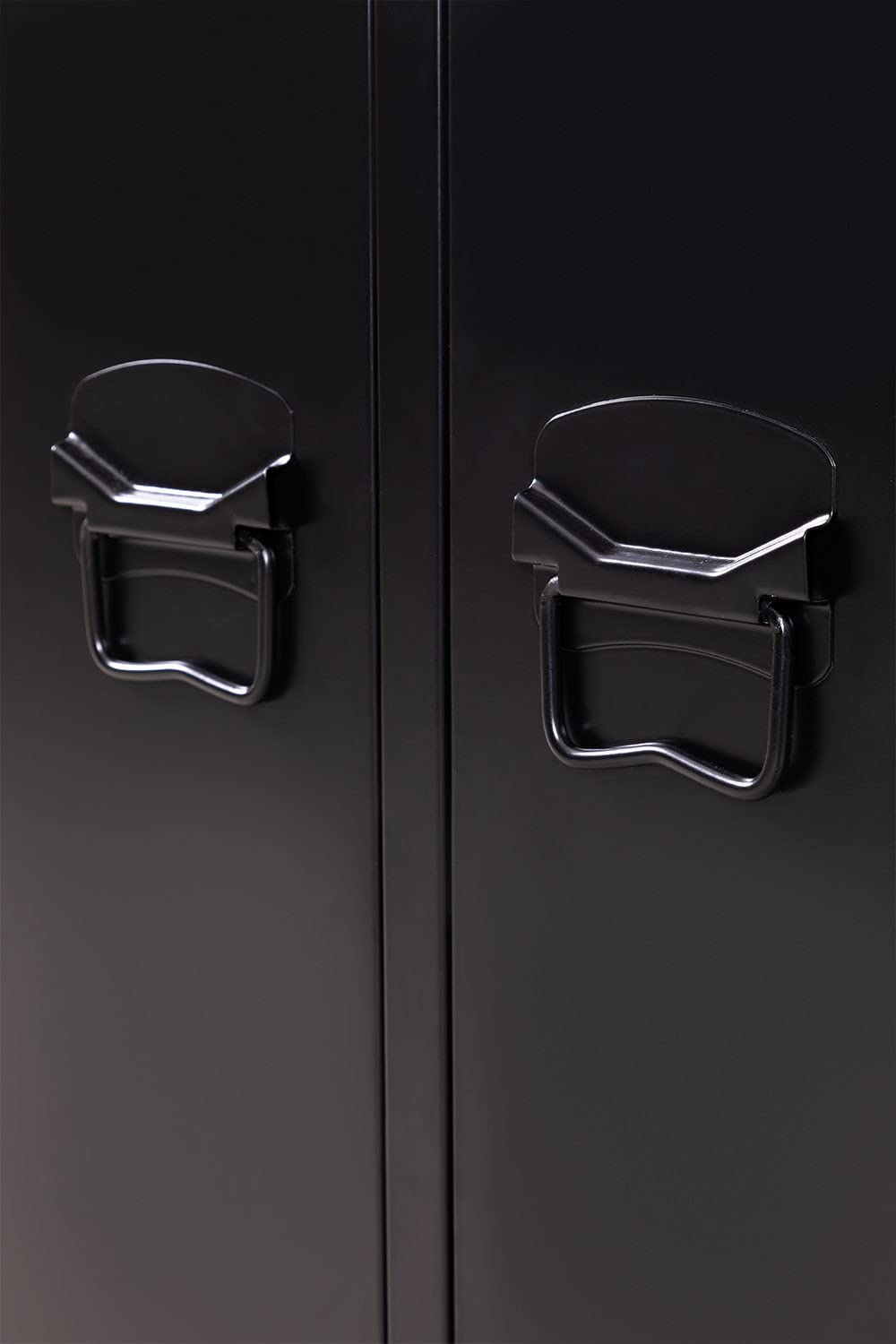 Sklum Pohpli credenza 2 ante 80 cm nera in acciaio