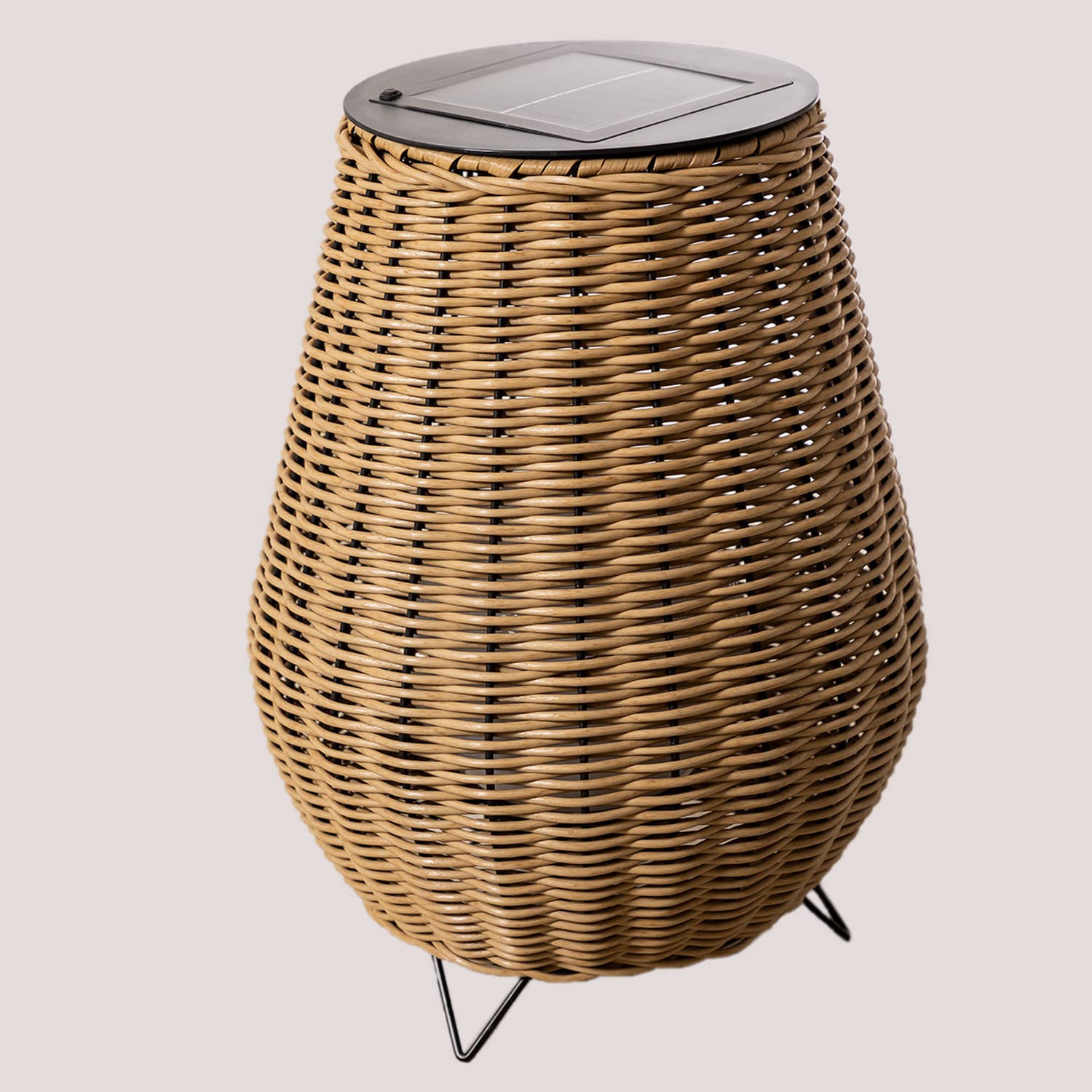 Sklum Renji lampada solare da esterno rattan 40 cm