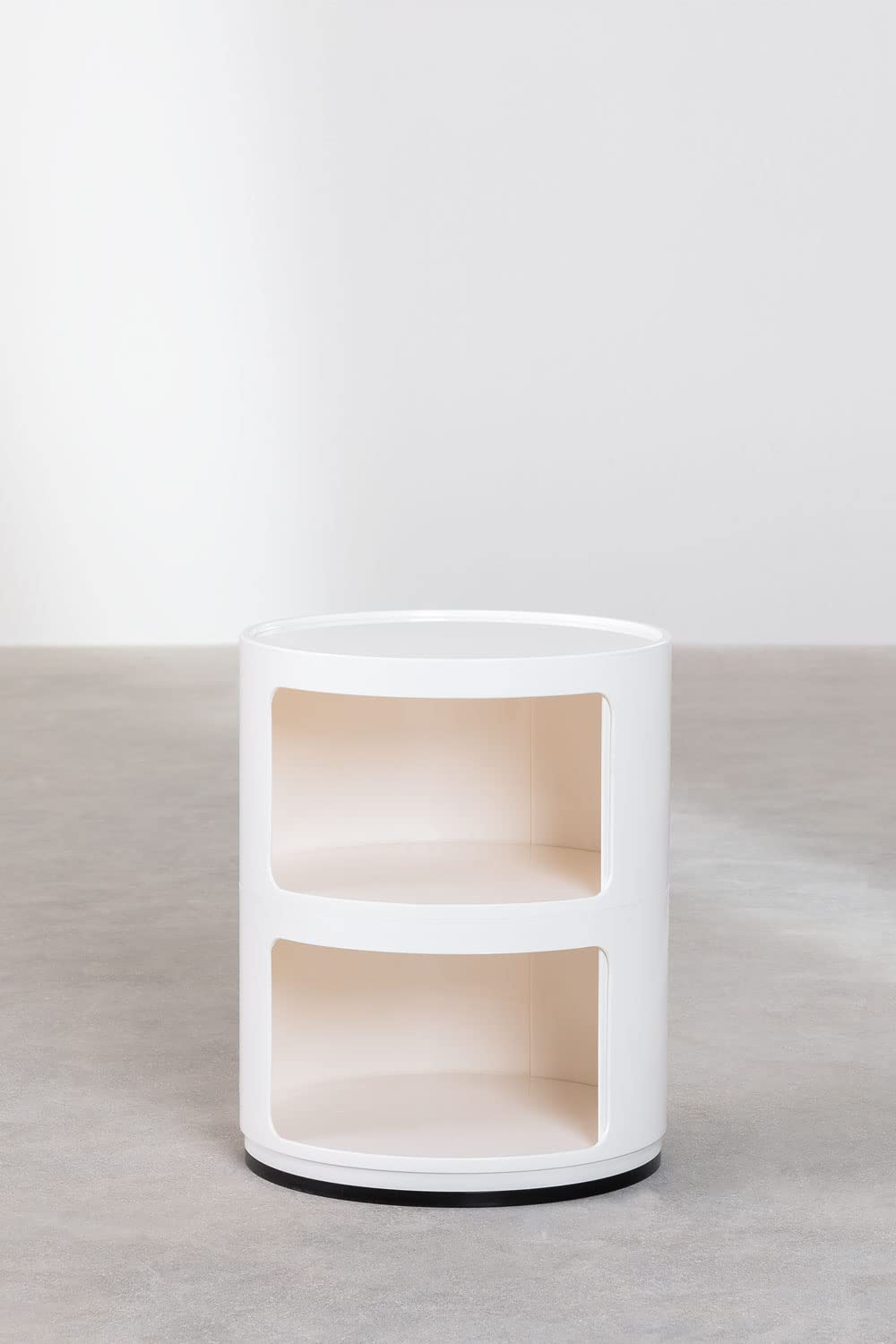 Sklum Babel Comodino Tondo Ø32 cm Bianco Antico
