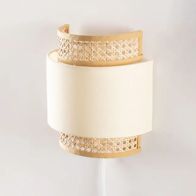 Sklum Satu Lampada da Parete Applique Rattan 25 cm