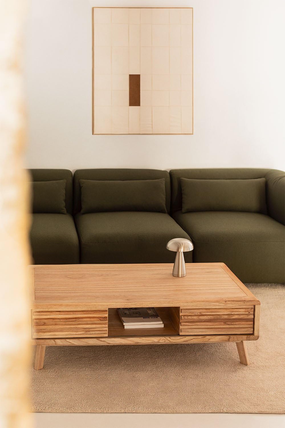 Sklum Deleyna tavolino legno rettangolare 120 cm naturale