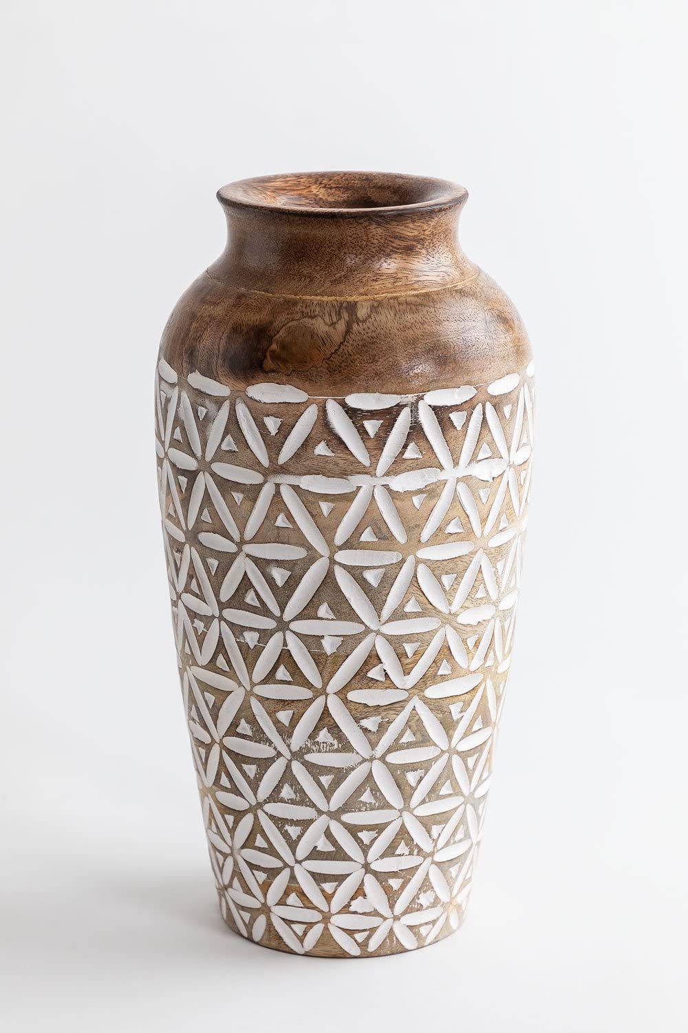 Sklum Araza vaso in legno di mango 35 cm boho