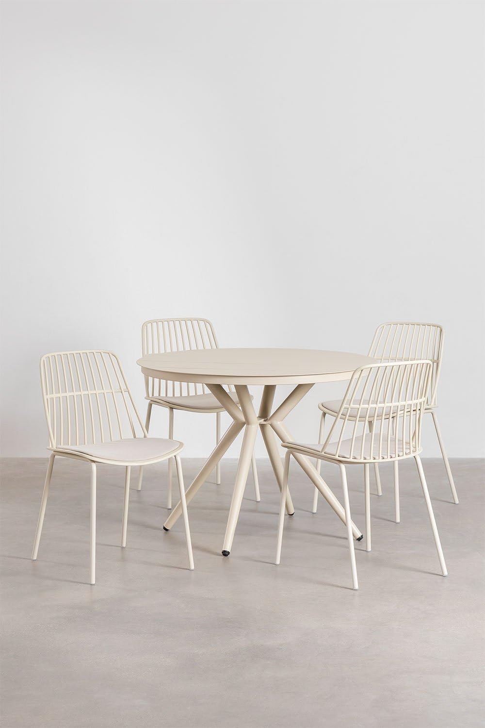 Sklum Valerie 100 set tavolo rotondo e 4 sedie giardino