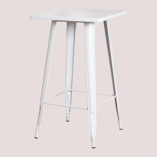 Sklum LIX tavolo alto in acciaio bianco 60x60